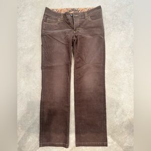 Prana Canyon Cord corduroy brown women’s size 10 straight leg pants